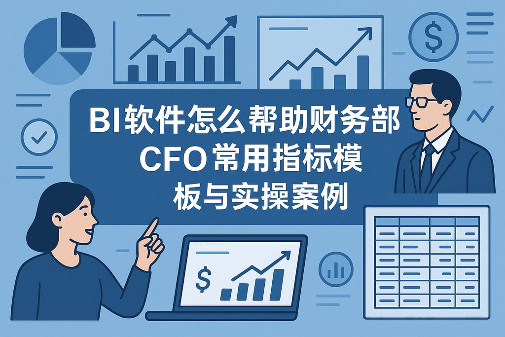 BI软件怎么帮助财务部门？CFO常用指标模板与实操案例"